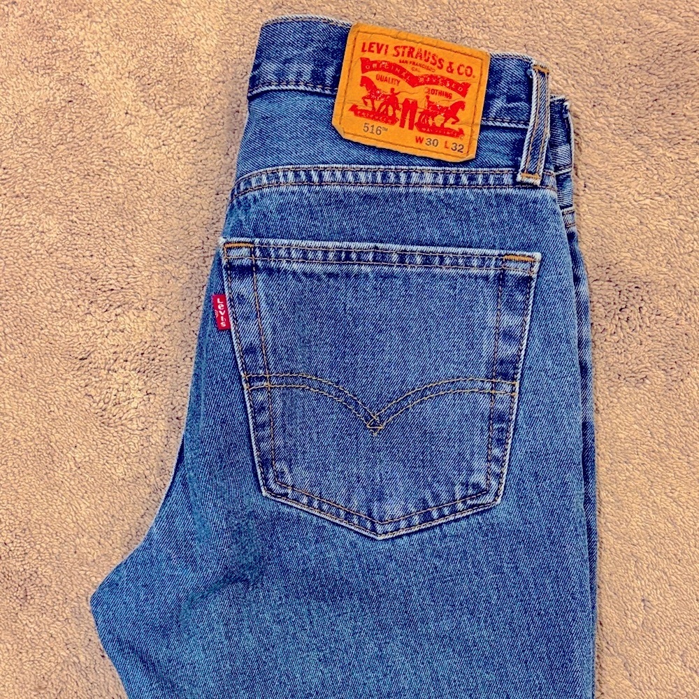 Levi's vintage 516s Straight‎ Leg Blue Jeans